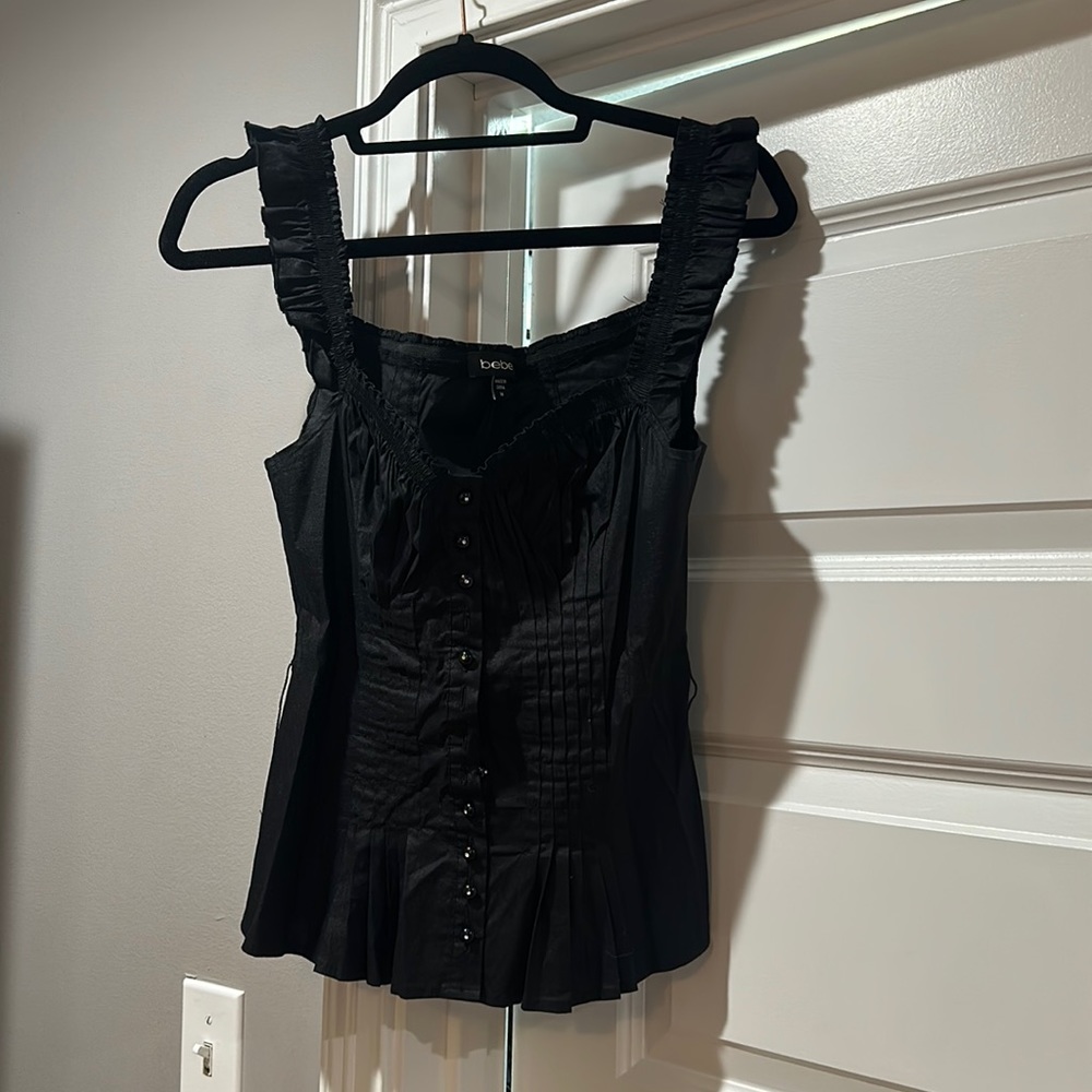 Bebe Medium black dressy shirt
